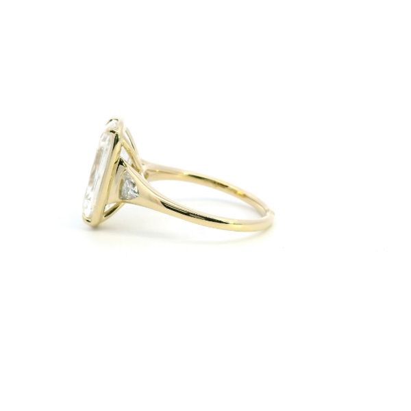 14KY 5.33CTW Lab Grown Modified Cushion Cut Diamond Engagement Ring Image 4 Kiefer Jewelers Lutz, FL
