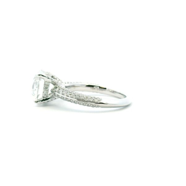 18 Karat White Gold Lab Grown 4.69 Carat Total Weight Diamond Engagement Ring. Image 4 Kiefer Jewelers Lutz, FL