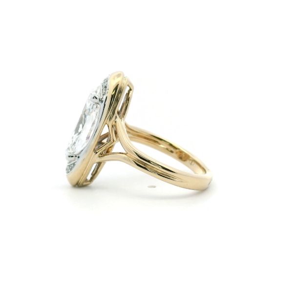 14KY 3.16CT Lab Grown Moval Engagement Ring Image 4 Kiefer Jewelers Lutz, FL