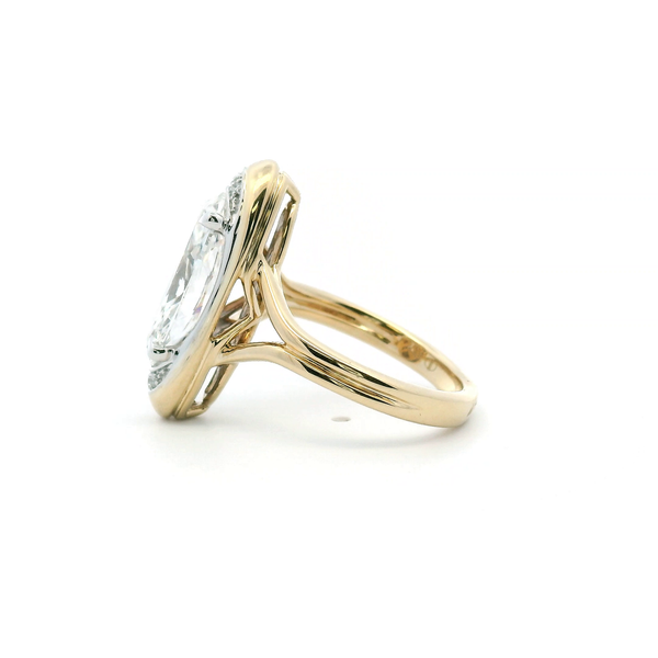 14KY 3.16CT Lab Grown Moval Engagement Ring Image 4 Kiefer Jewelers Lutz, FL