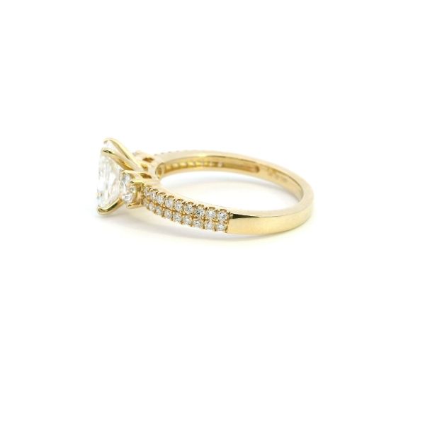 14KY Lab Grown Radiant Diamond Three Stone Engagement Ring Image 4 Kiefer Jewelers Lutz, FL