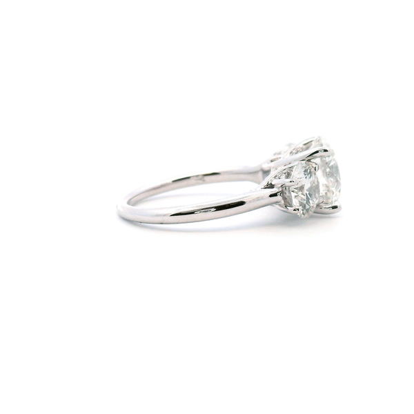 18KW 5.14CTW Three Stone Round Lab Grown Diamond Ring Image 4 Kiefer Jewelers Lutz, FL