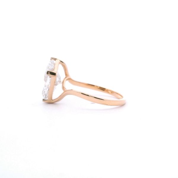 14KY 3.7CT Radiant Lab Grown Diamond Bypass Engagement Ring Image 3 Kiefer Jewelers Lutz, FL