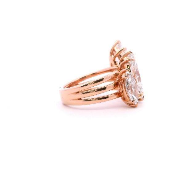 14KR 7.74CTW Lab-Grown Marquise Diamond Three Stone Engagment Ring Image 4 Kiefer Jewelers Lutz, FL