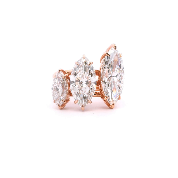 14KR 7.74CTW Lab-Grown Marquise Diamond Three Stone Engagment Ring Kiefer Jewelers Lutz, FL