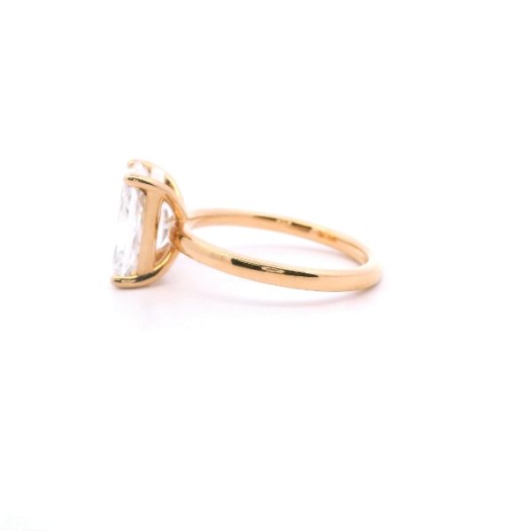 14KY Lab-Grown 3.18CT Radiant Solitaire Engagement Ring Image 3 Kiefer Jewelers Lutz, FL