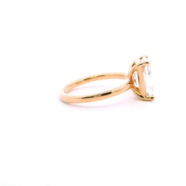 14KY Lab-Grown 3.18CT Radiant Solitaire Engagement Ring Image 4 Kiefer Jewelers Lutz, FL