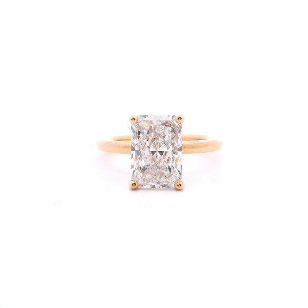 14KY Lab-Grown 3.18CT Radiant Solitaire Engagement Ring Kiefer Jewelers Lutz, FL