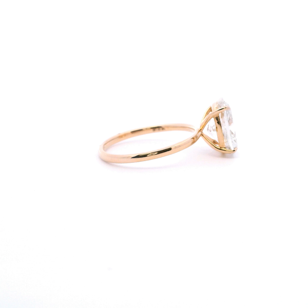 14KY Lab-Grown 2.95CT Elongate Cushion Solitaire Engagement Ring Image 4 Kiefer Jewelers Lutz, FL