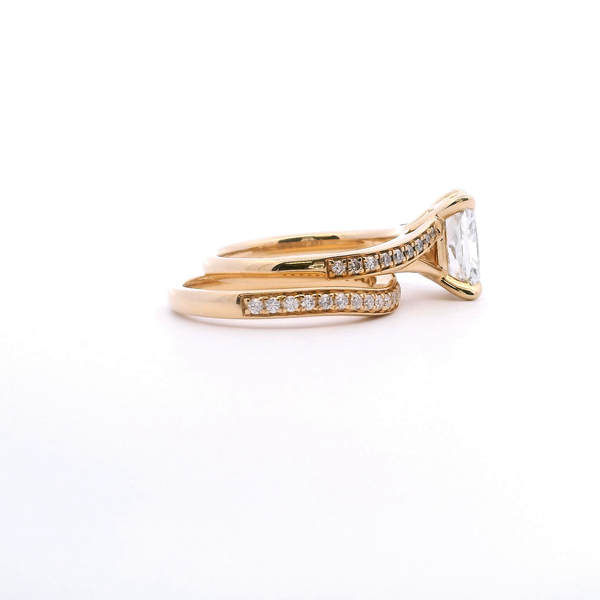 14KY Lab-Grown 2.36CTW Radiant Diamond Engagment Set Image 4 Kiefer Jewelers Lutz, FL