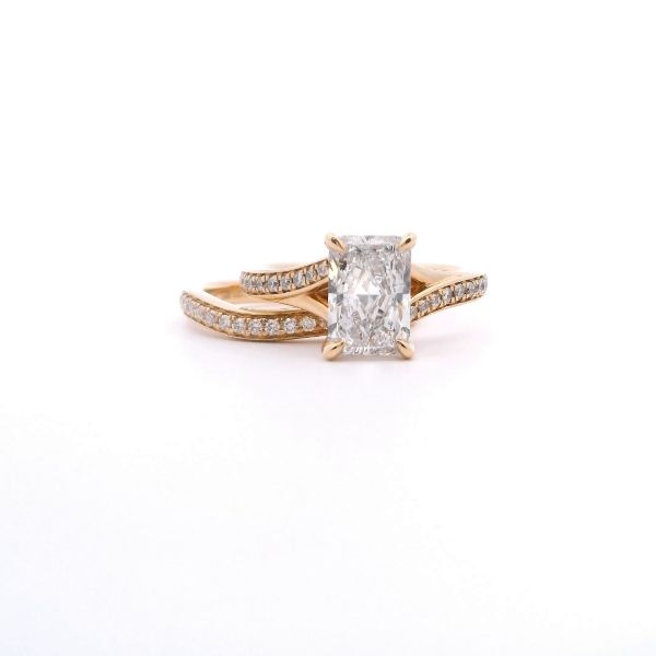 14KY Lab-Grown 2.36CTW Radiant Diamond Engagment Set Kiefer Jewelers Lutz, FL