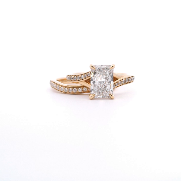14KY Lab-Grown 2.36CTW Radiant Diamond Engagment Set Kiefer Jewelers Lutz, FL