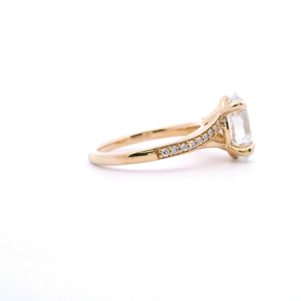 14KY Lab-Grown Oval 3.16CTW Diamond Engagement Ring Image 4 Kiefer Jewelers Lutz, FL