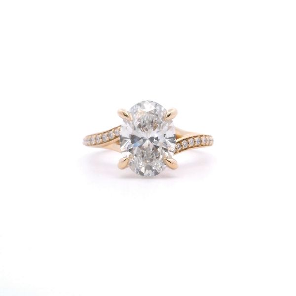 14KY Lab-Grown Oval 3.16CTW Diamond Engagement Ring Kiefer Jewelers Lutz, FL