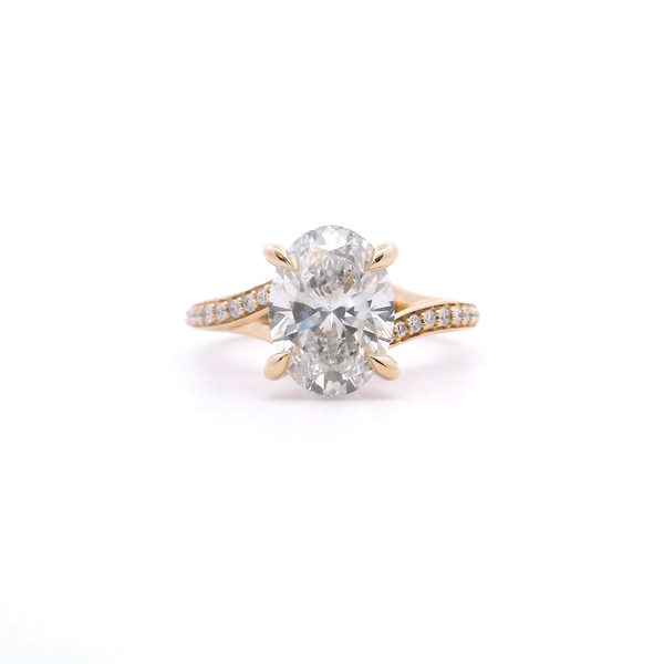 14KY Lab-Grown Oval 3.16CTW Diamond Engagement Ring Kiefer Jewelers Lutz, FL