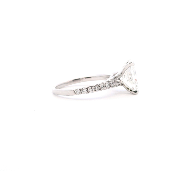 14KW Lab-Grown 2.5 CTW Elongated Cushion Cut Diamond Split Shank Engagement Ring Image 4 Kiefer Jewelers Lutz, FL