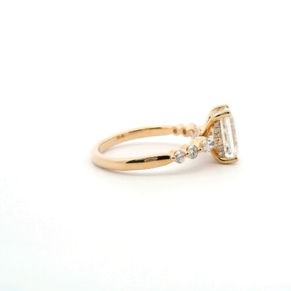 14KY Lab-Grown Emerald Cut Diamond Engagement Ring Image 4 Kiefer Jewelers Lutz, FL