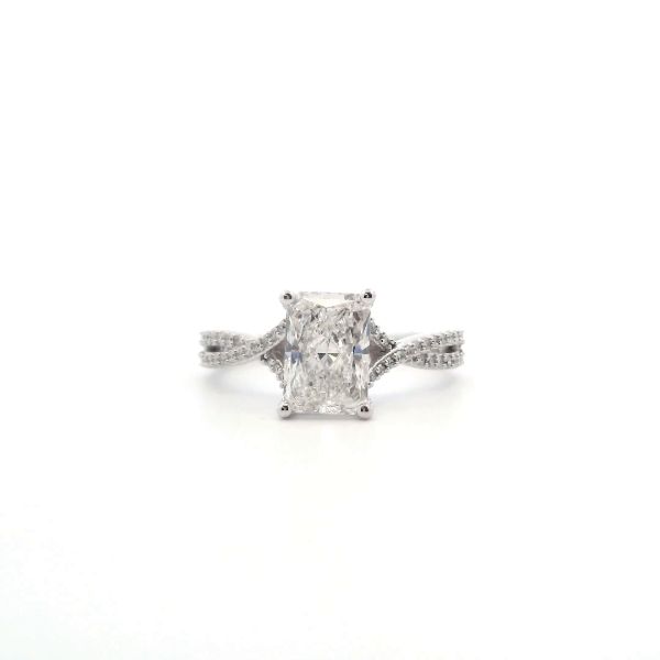 14KW 1.95CTW Lab-Grown Radiant Cut Diamond Twist Engagement Ring Kiefer Jewelers Lutz, FL