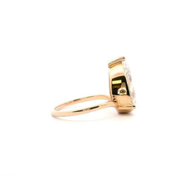 14KY 4.75CT Lab-Grown Pear Shape Solitaire Ring Image 4 Kiefer Jewelers Lutz, FL