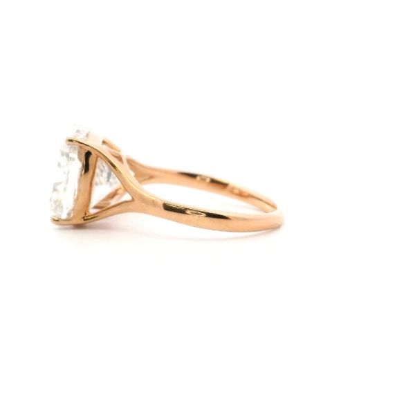 14KY 5.95CT Lab-Grown Cushion Cut Diamond Solitaire Engagement Ring Image 3 Kiefer Jewelers Lutz, FL