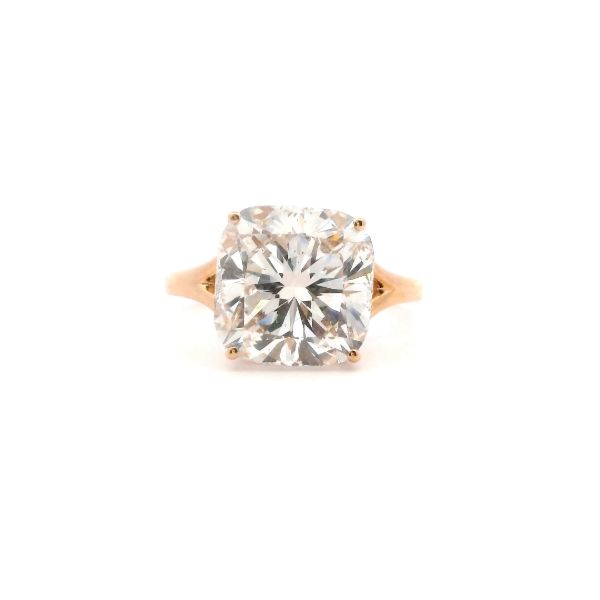14KY 5.95CT Lab-Grown Cushion Cut Diamond Solitaire Engagement Ring Kiefer Jewelers Lutz, FL