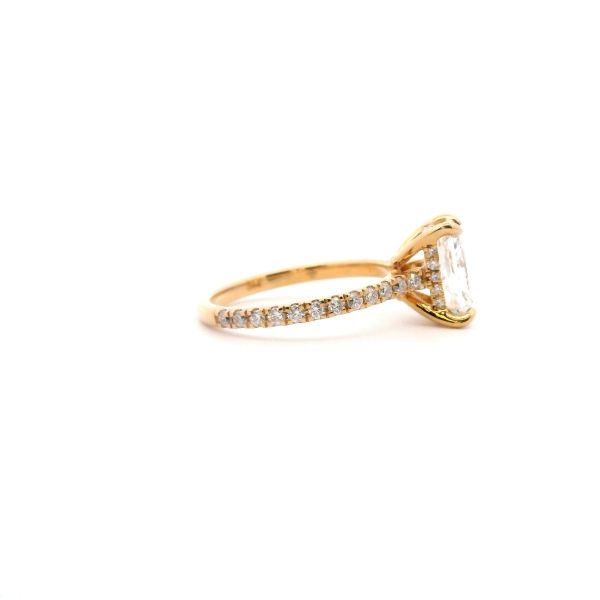 18KY 2.53CTW Lab-Grown Radiant Diamond Engagement Ring Image 4 Kiefer Jewelers Lutz, FL