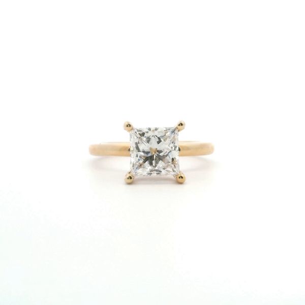 14KY 2.09CTW Lab-Grown Princess Cut Diamond Hidden Halo Engagement Ring Kiefer Jewelers Lutz, FL