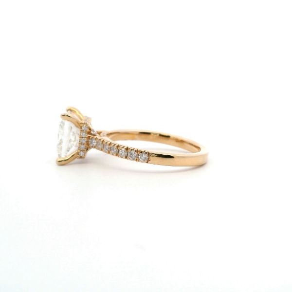 14KY 3.65CTW Lab-Grown Princess Cut Hidden Halo Diamond Engagement Ring Image 3 Kiefer Jewelers Lutz, FL