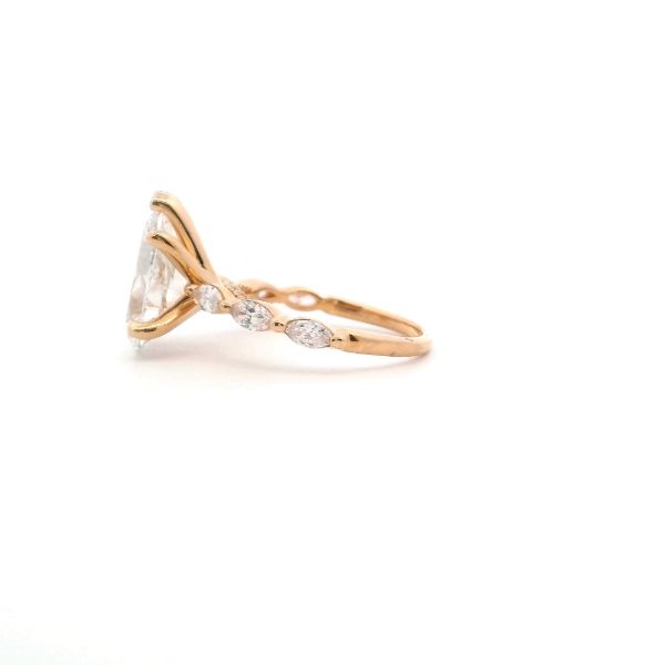 14KY 3.55CTW Pear Shape Lab-Grown Diamond Engagement Ring Image 3 Kiefer Jewelers Lutz, FL