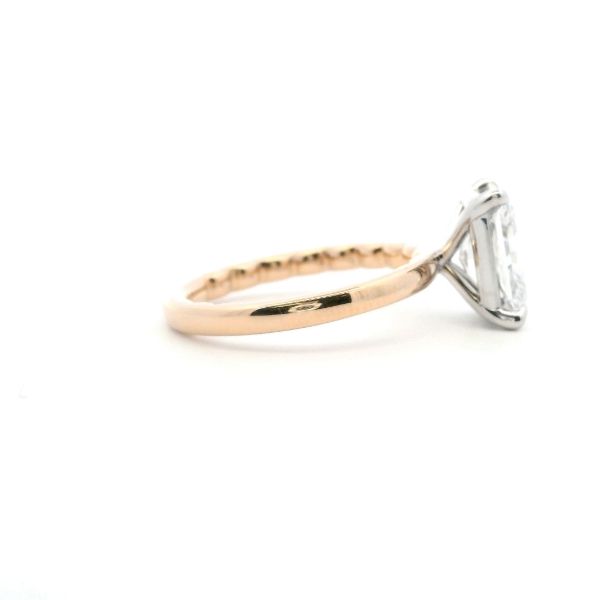 14KY Lab Grown 2.52CT Radiant Diamond Solitaire Engagement Ring by Noam Carver Image 4 Kiefer Jewelers Lutz, FL