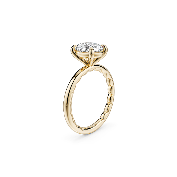 14KY Lab Grown 3.05CT Oval Diamond Solitaire Engagement Ring by Noam Carver Image 3 Kiefer Jewelers Lutz, FL