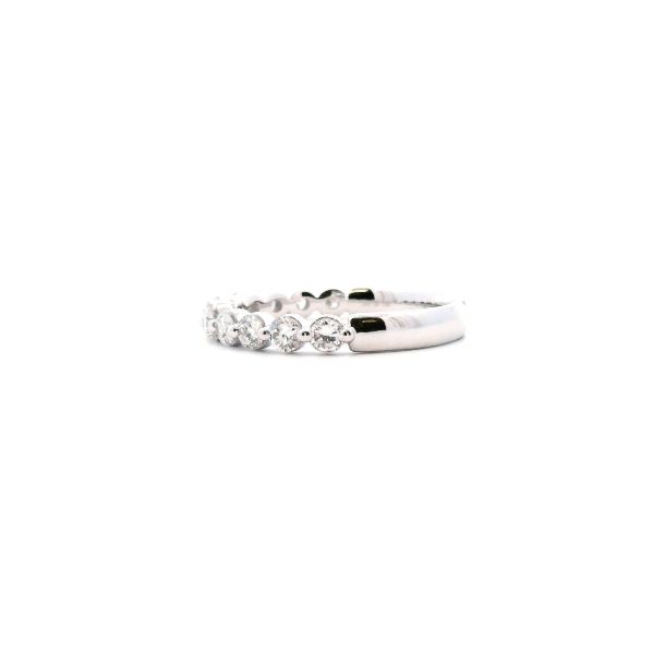 14KW 0.75CTW Lab Grown Diamond Shared Prong Wedding Band Image 3 Kiefer Jewelers Lutz, FL