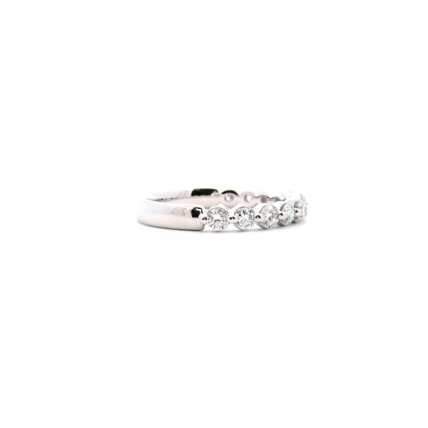 14KW 0.75CTW Lab Grown Diamond Shared Prong Wedding Band Image 4 Kiefer Jewelers Lutz, FL
