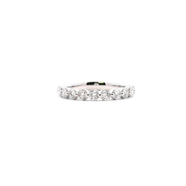 14KW 0.75CTW Lab Grown Diamond Shared Prong Wedding Band Kiefer Jewelers Lutz, FL