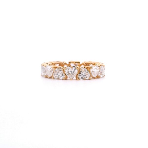 18KY 4.5CTW Lab-Grown Heart Diamond Eternity Wedding Band Image 3 Kiefer Jewelers Lutz, FL