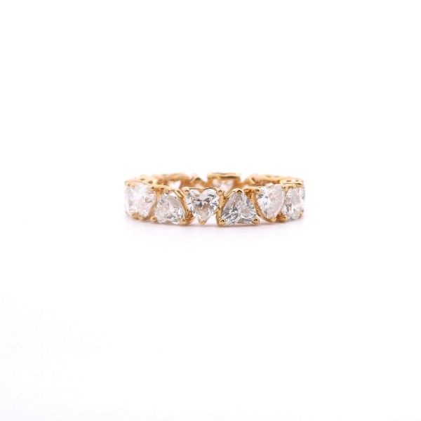 18KY 4.5CTW Lab-Grown Heart Diamond Eternity Wedding Band Image 4 Kiefer Jewelers Lutz, FL