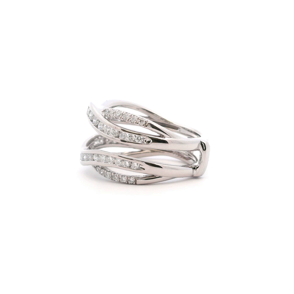 Plat Lab-Grown Diamond Channel Set Enhancer Image 3 Kiefer Jewelers Lutz, FL