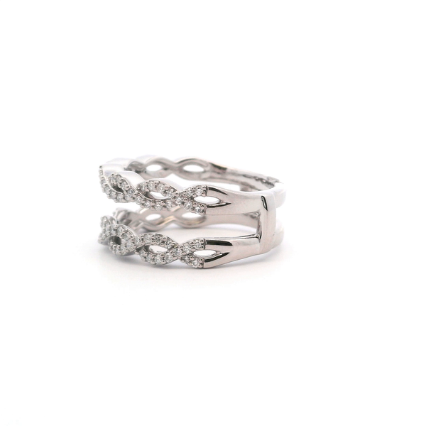 Plat Lab-Grown 0.51CTW Diamond Twist Enhancer Ring Image 3 Kiefer Jewelers Lutz, FL