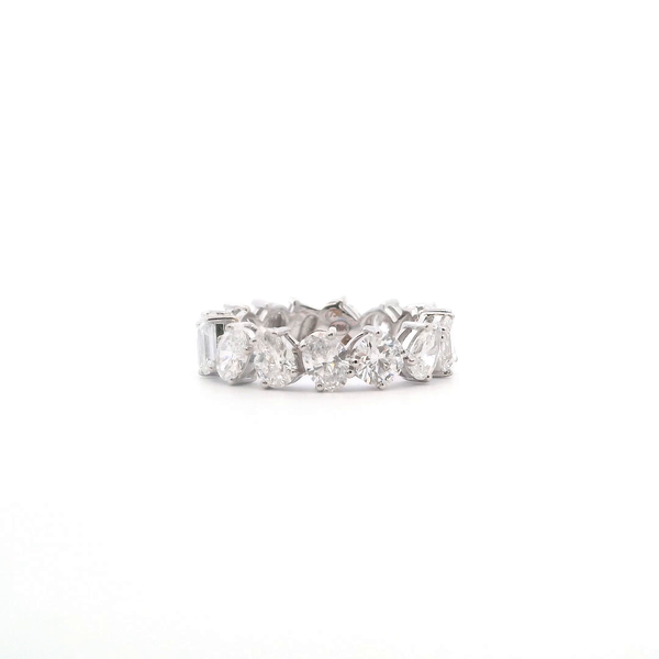 18KW Lab-Grown 5.75CTW Diamond Marq, Round, Emerald, Oval Eternity Band Image 2 Kiefer Jewelers Lutz, FL