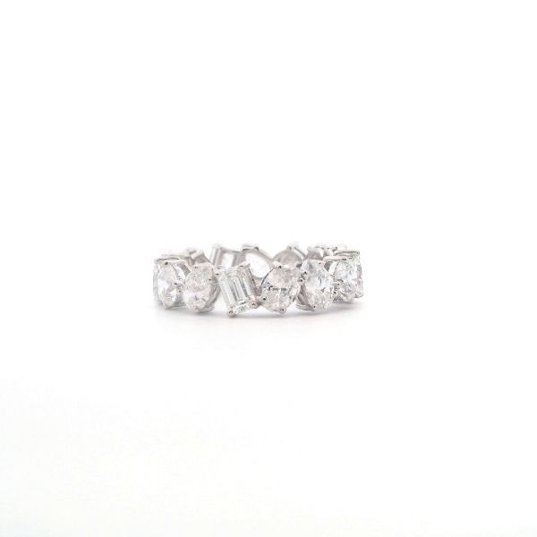 18KW Lab-Grown 5.75CTW Diamond Marq, Round, Emerald, Oval Eternity Band Image 3 Kiefer Jewelers Lutz, FL