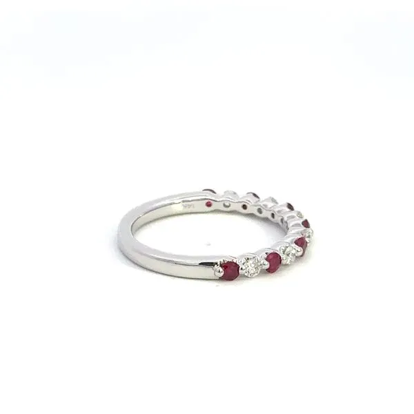 14K Ruby and Diamond Wedding Ring thumb image 2