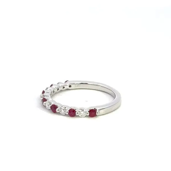 14K Ruby and Diamond Wedding Ring thumb image 3