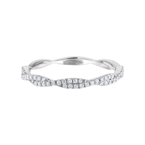 14KW Diamond Twist Stackable Band Kiefer Jewelers Lutz, FL