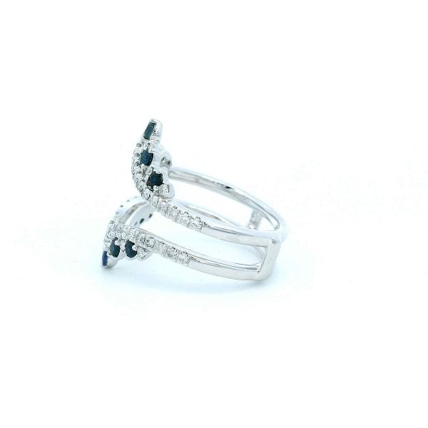 10KW Diamond and Blue Sapphire Ring Enhancer Image 3 Kiefer Jewelers Lutz, FL