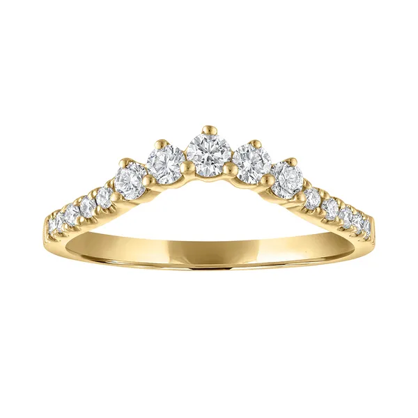 14KY Diamond Graduated Curved Wedding Band Kiefer Jewelers Lutz, FL