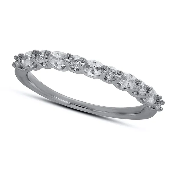 14KW Oval and Round Diamond Wedding Band Kiefer Jewelers Lutz, FL