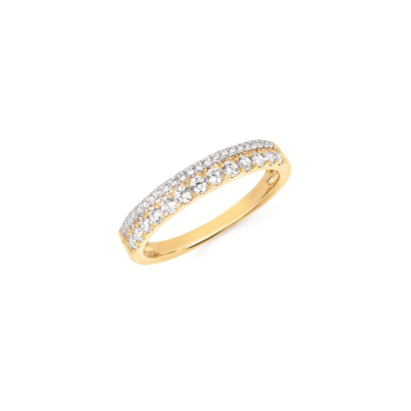 14KY Diamond Double Row Stackable Band Kiefer Jewelers Lutz, FL