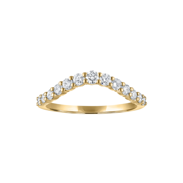 14KY Diamond Graduated Curve Wedding Band Kiefer Jewelers Lutz, FL