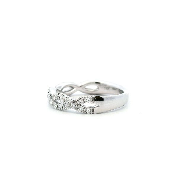 14KW Diamond Twist Wedding Band Image 4 Kiefer Jewelers Lutz, FL
