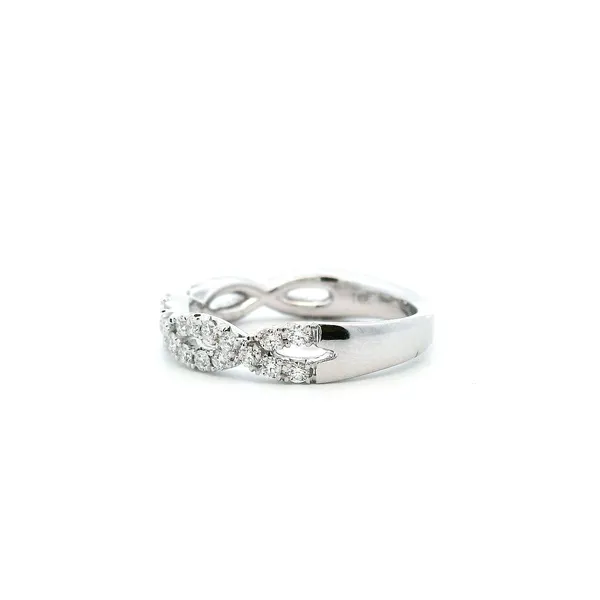 14KW Diamond Twist Wedding Band Image 4 Kiefer Jewelers Lutz, FL